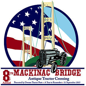 Mackinac Bridge Antique Tractor Crossing 2015